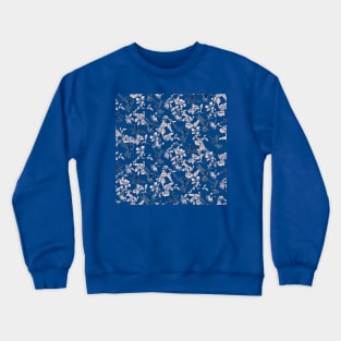 Blush and Blue Hummingbird Paradise Crewneck Sweatshirt